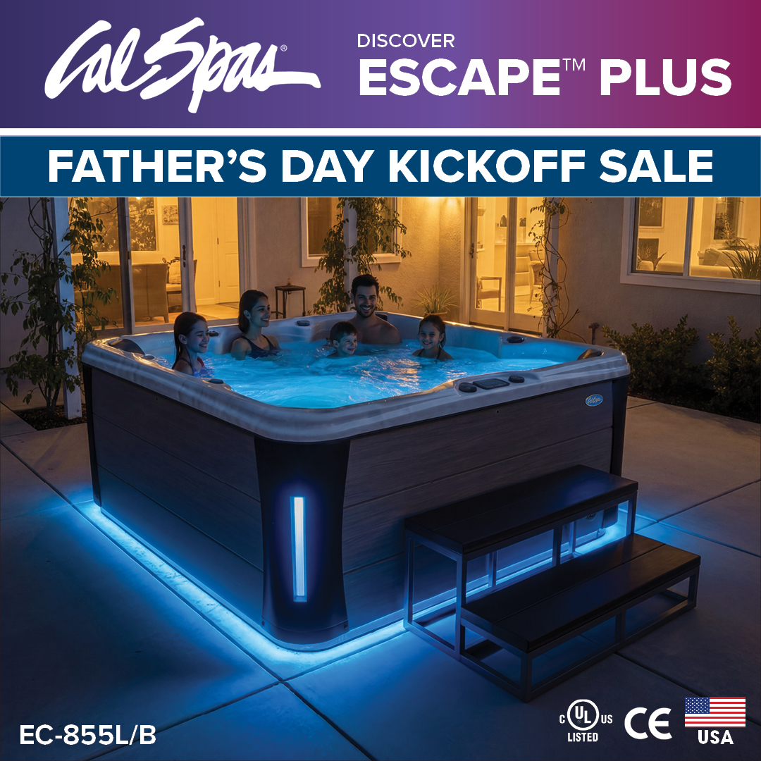 Calspas hot tub being used in a family setting - Billerica